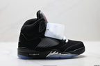 Air Jordan 5 Retro Black Fire Red White Sneakers detail view 1