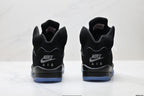 Air Jordan 5 Retro Black Fire Red White Sneakers detail view 6