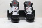 Air Jordan 5 Retro Black Fire Red White Sneakers detail view 7
