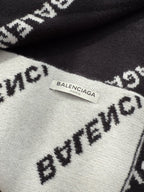 Balenciaga Style Reversible Logo Knit Scarf product detail 6