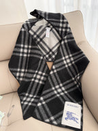 Burberry Style Classic Plaid Fringe Scarf product detail 4