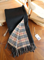 Burberry Style Reversible Plaid Cape Scarf product detail 4