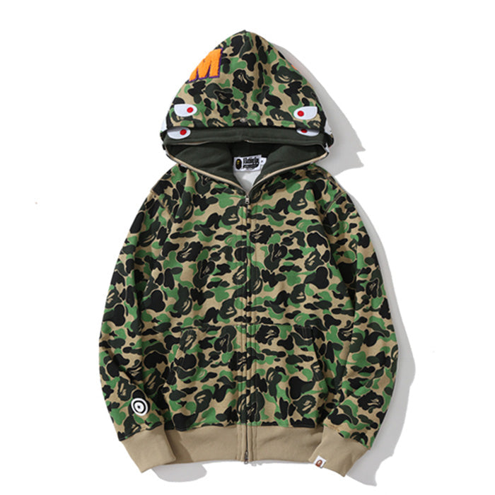 BAPE Big ABC Camo Double-Hood Shark Hoodie product view 5