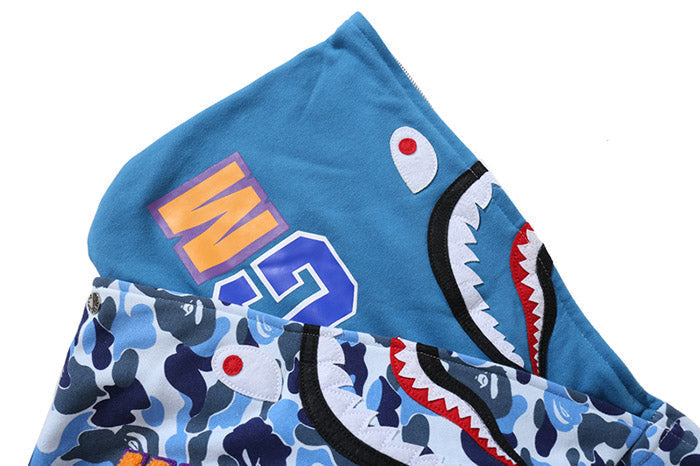 BAPE Big ABC Camo Double-Hood Shark Hoodie product view 15