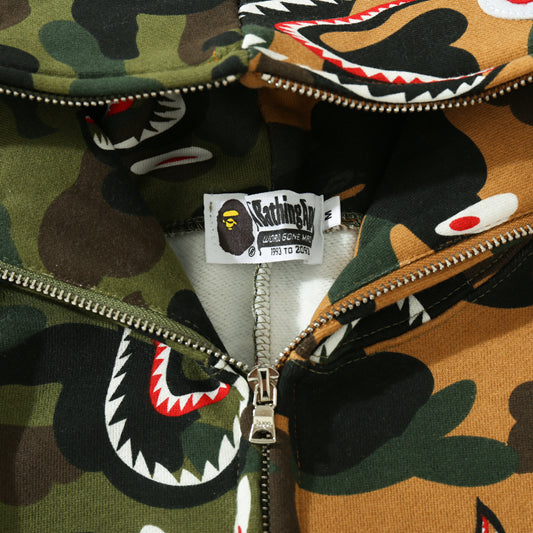BAPE Colorblock Camo Shark Zipper Hoodie - image 4