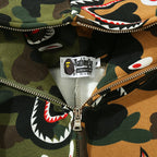 BAPE Colorblock Camo Shark Zipper Hoodie - image 4
