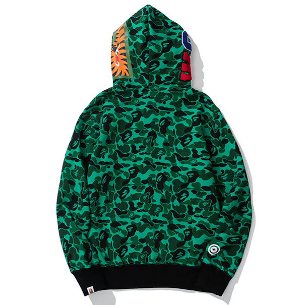 BAPE Green Camo Shark Zipper Hoodie - image 2