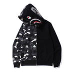 BAPE Fluorescent Split Camo Shark Zip Hoodie product view 5