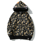BAPE Camo Shark Zipper Double Hoodie - image 1