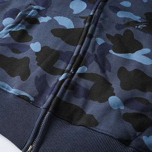 BAPE Navy Blue Camo Shark Hoodie product view 12
