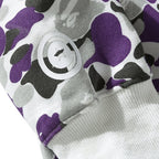 BAPE Purple Camo Double-Hood Shark Zip Hoodie product view 9
