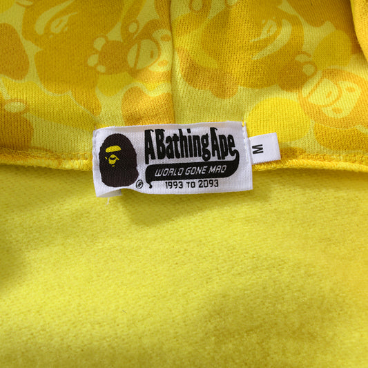 BAPE Yellow Camo Shark Zip Hoodie product view 4