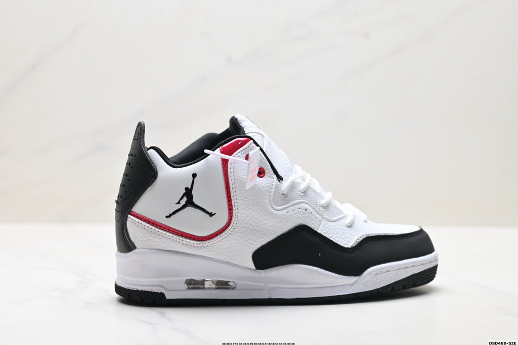 Jordan Legacy 312 High White Black Fire Red sneakers detail view 1