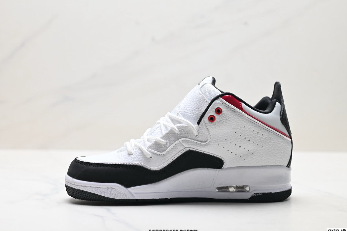 Jordan Legacy 312 High White Black Fire Red sneakers detail view 3