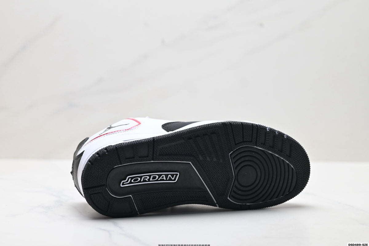 Jordan Legacy 312 High White Black Fire Red sneakers detail view 8