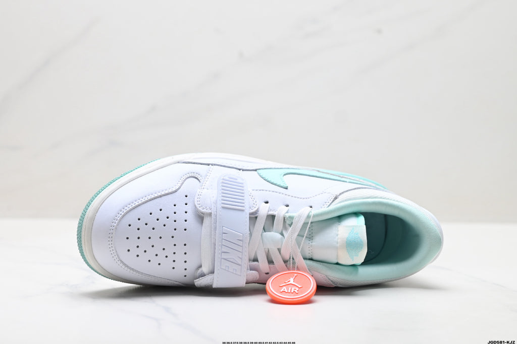 Jordan Legacy 312 Low White Mint Grey sneakers detail view 2