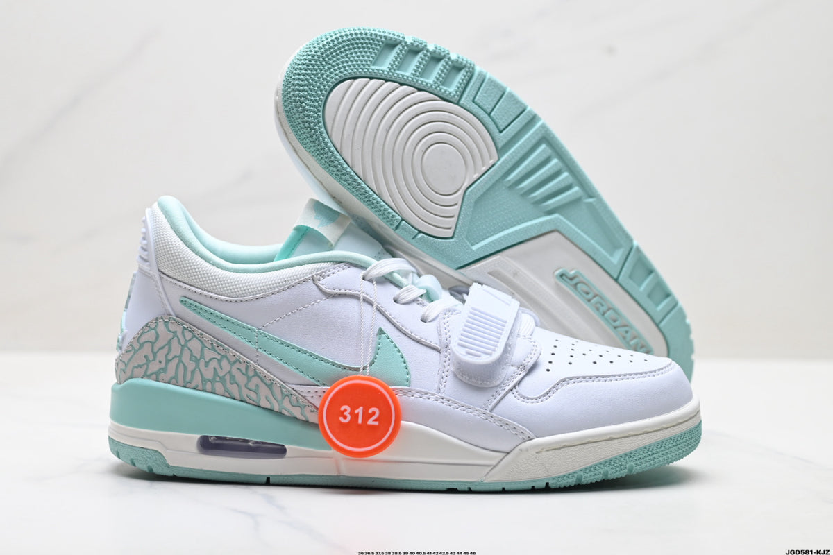 Jordan Legacy 312 Low White Mint Grey sneakers detail view 5
