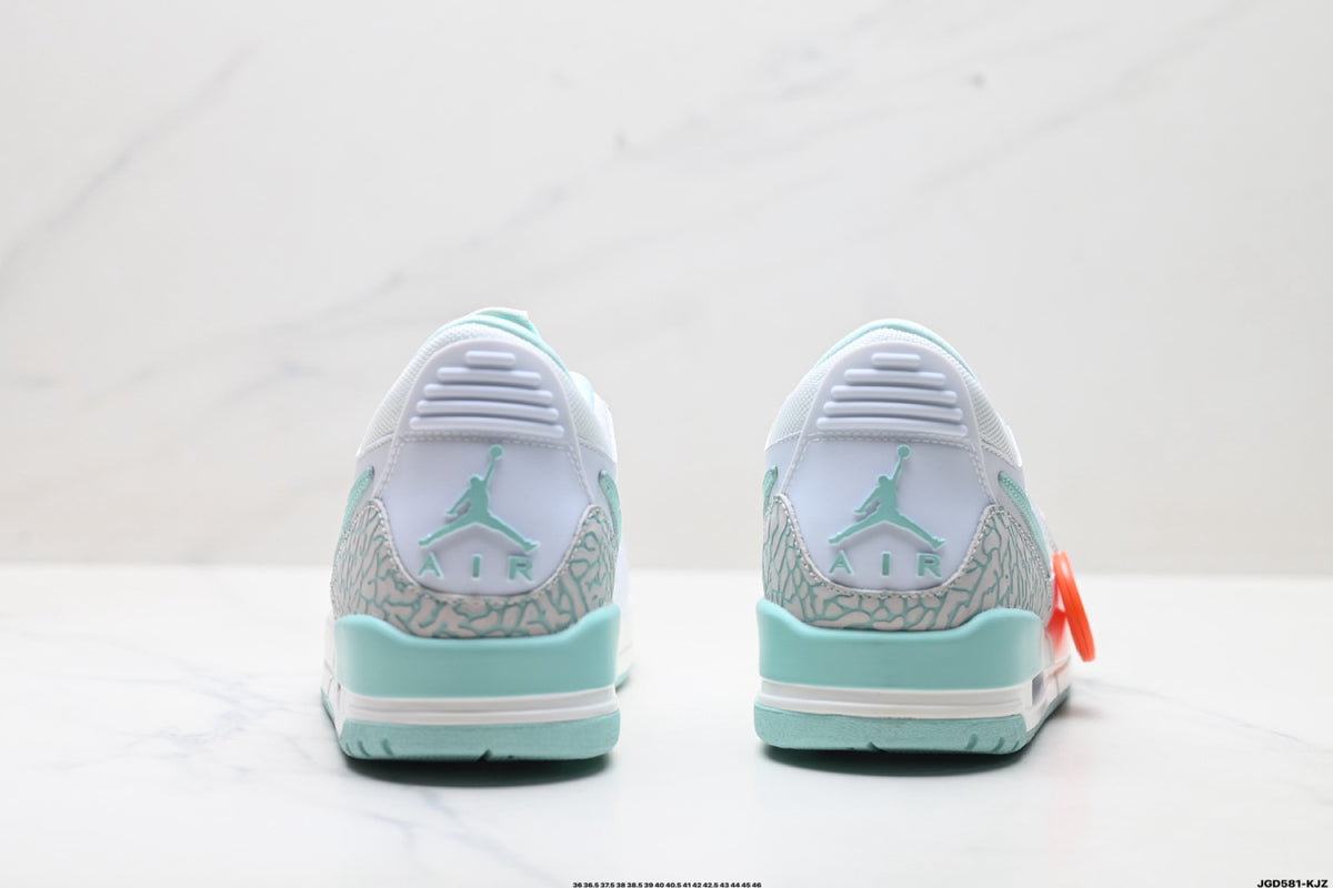 Jordan Legacy 312 Low White Mint Grey sneakers detail view 6