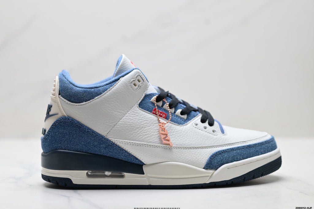 Jordan Legacy 312 Low White University Blue Navy sneakers detail view 1