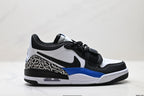 Jordan Legacy 312 Low Black White Royal Blue sneakers detail view 1