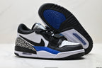 Jordan Legacy 312 Low Black White Royal Blue sneakers detail view 5