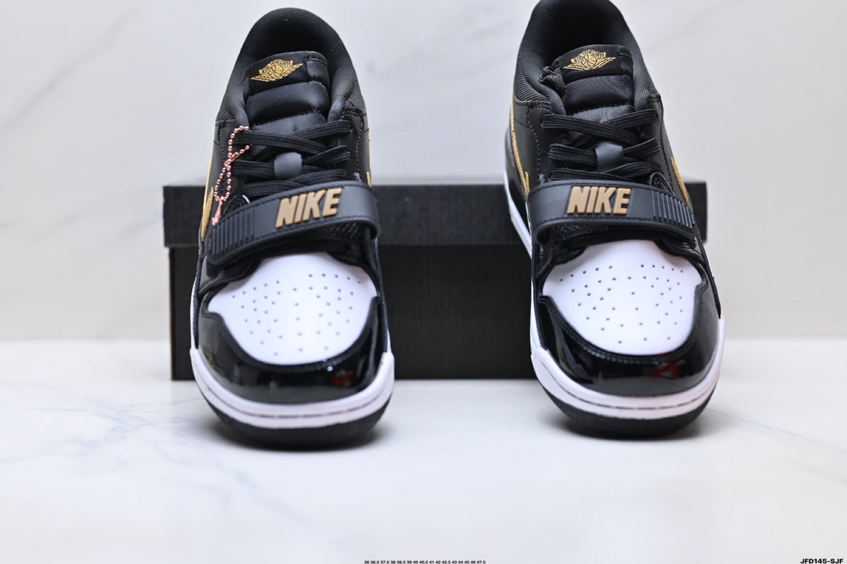 Jordan Legacy 312 Low Black White Metallic Gold sneakers detail view 7
