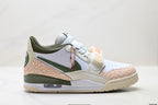 Jordan Legacy 312 Low White Sand Olive Green sneakers detail view 1