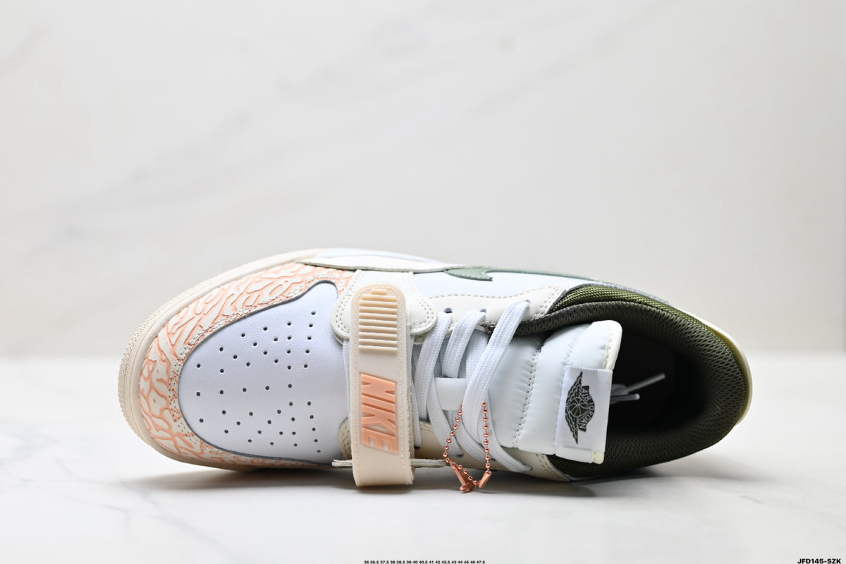 Jordan Legacy 312 Low White Sand Olive Green sneakers detail view 2