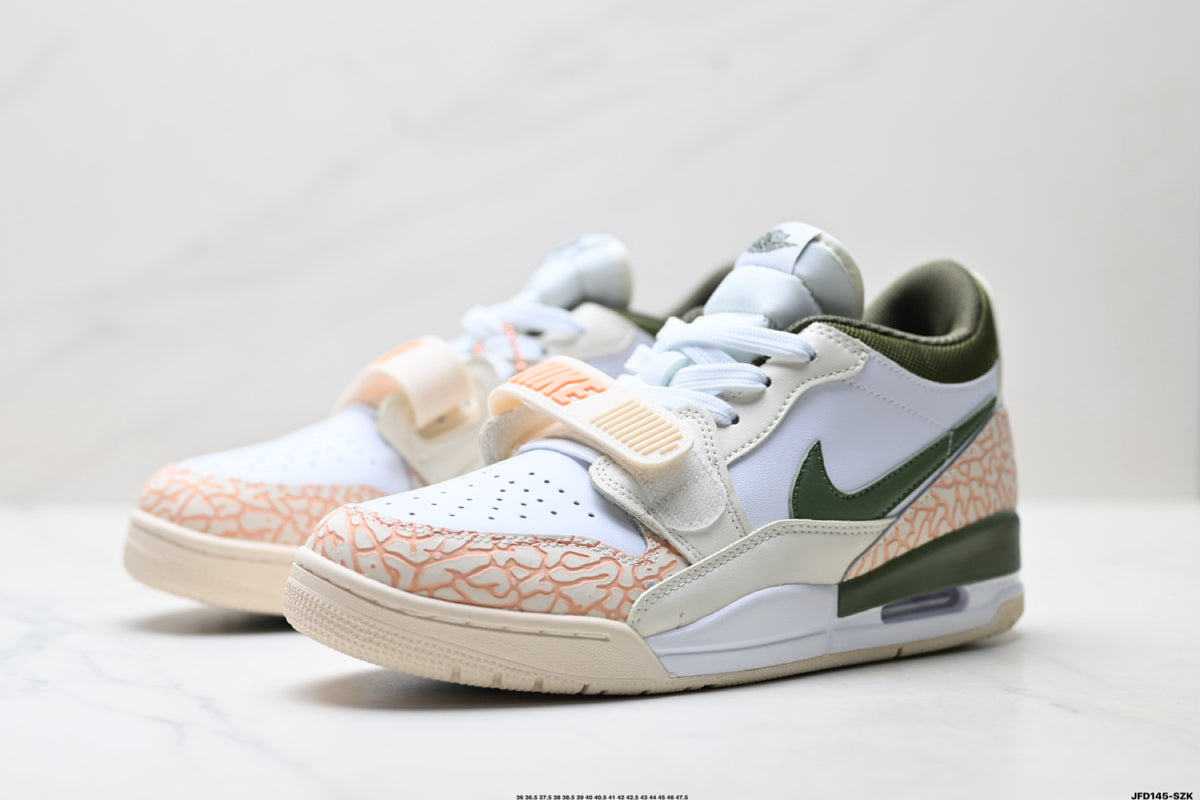 Jordan Legacy 312 Low White Sand Olive Green sneakers detail view 4