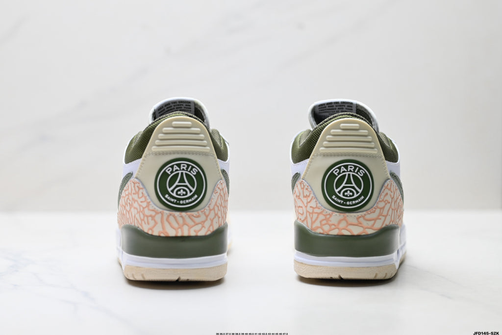Jordan Legacy 312 Low White Sand Olive Green sneakers detail view 6