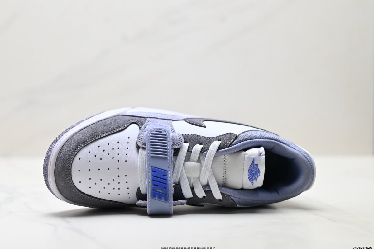 Jordan Legacy 312 Low White Wolf Grey Purple sneakers detail view 2