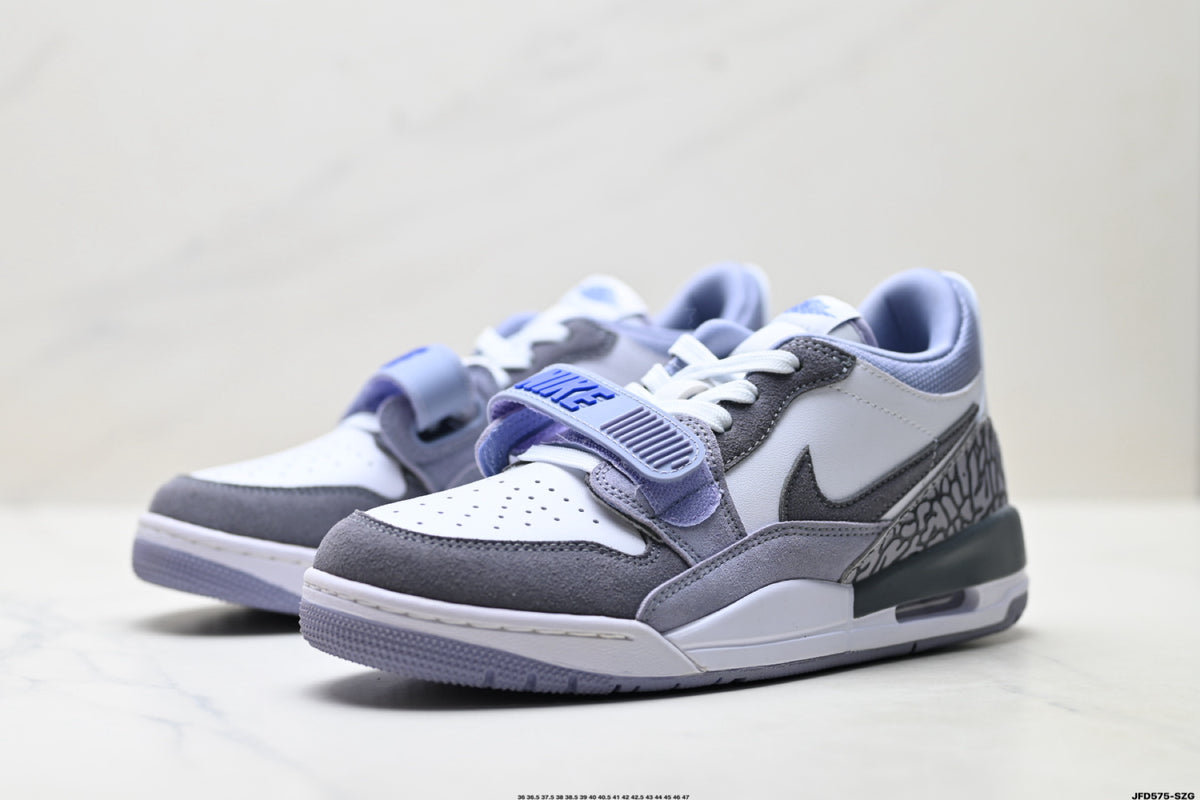 Jordan Legacy 312 Low White Wolf Grey Purple sneakers detail view 4