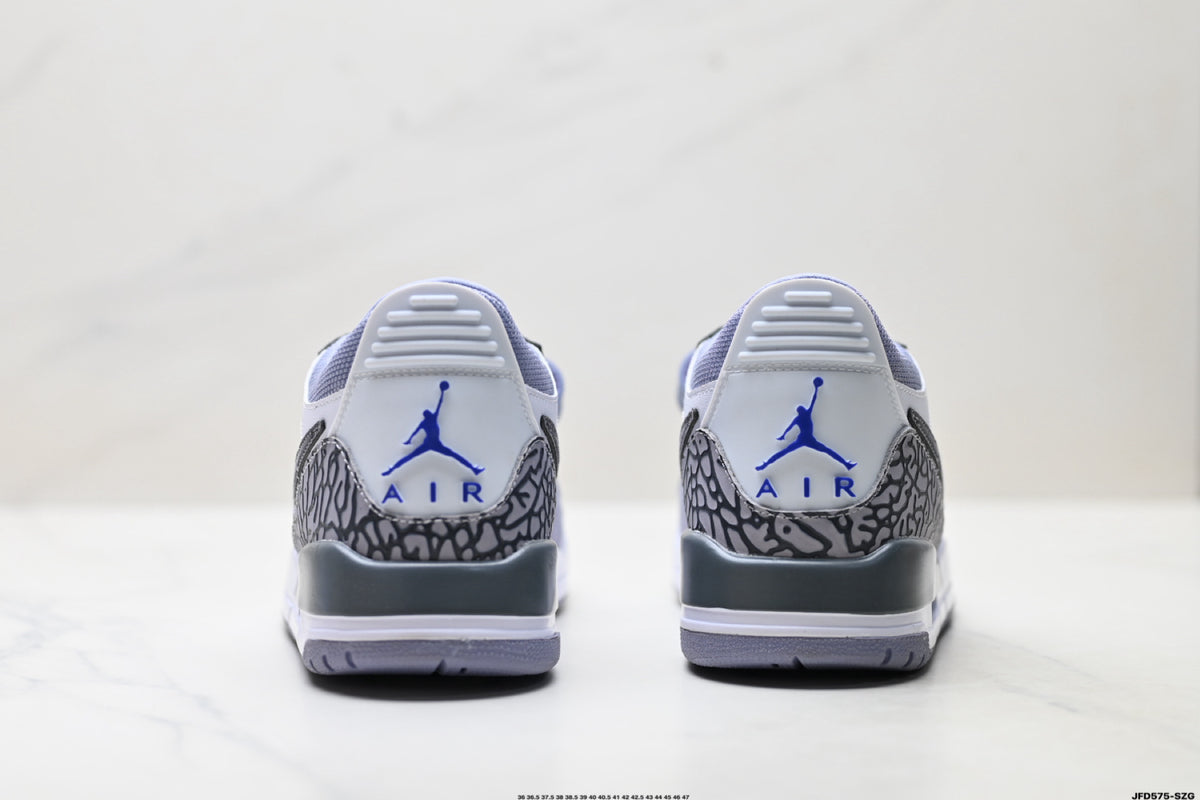 Jordan Legacy 312 Low White Wolf Grey Purple sneakers detail view 6