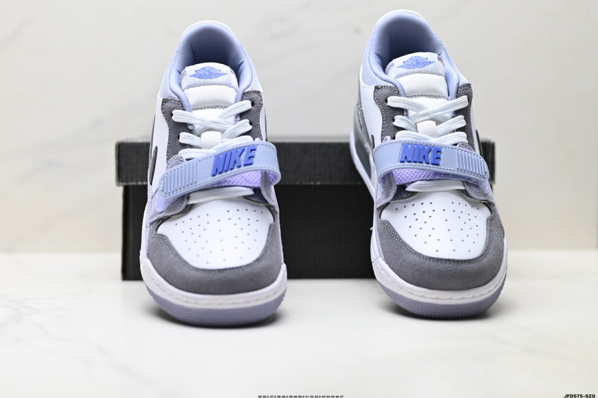 Jordan Legacy 312 Low White Wolf Grey Purple sneakers detail view 7