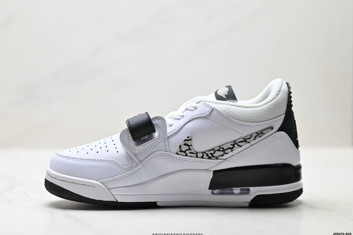 Jordan Legacy 312 Low White Black Cement Grey sneakers detail view 3