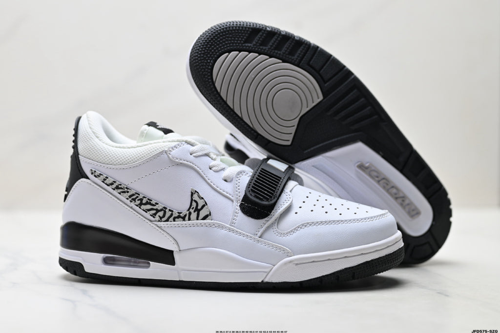 Jordan Legacy 312 Low White Black Cement Grey sneakers detail view 5