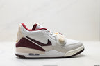 Jordan Legacy 312 Low White Burgundy Red sneakers detail view 1