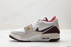 Jordan Legacy 312 Low White Burgundy Red sneakers detail view 3