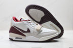 Jordan Legacy 312 Low White Burgundy Red sneakers detail view 5