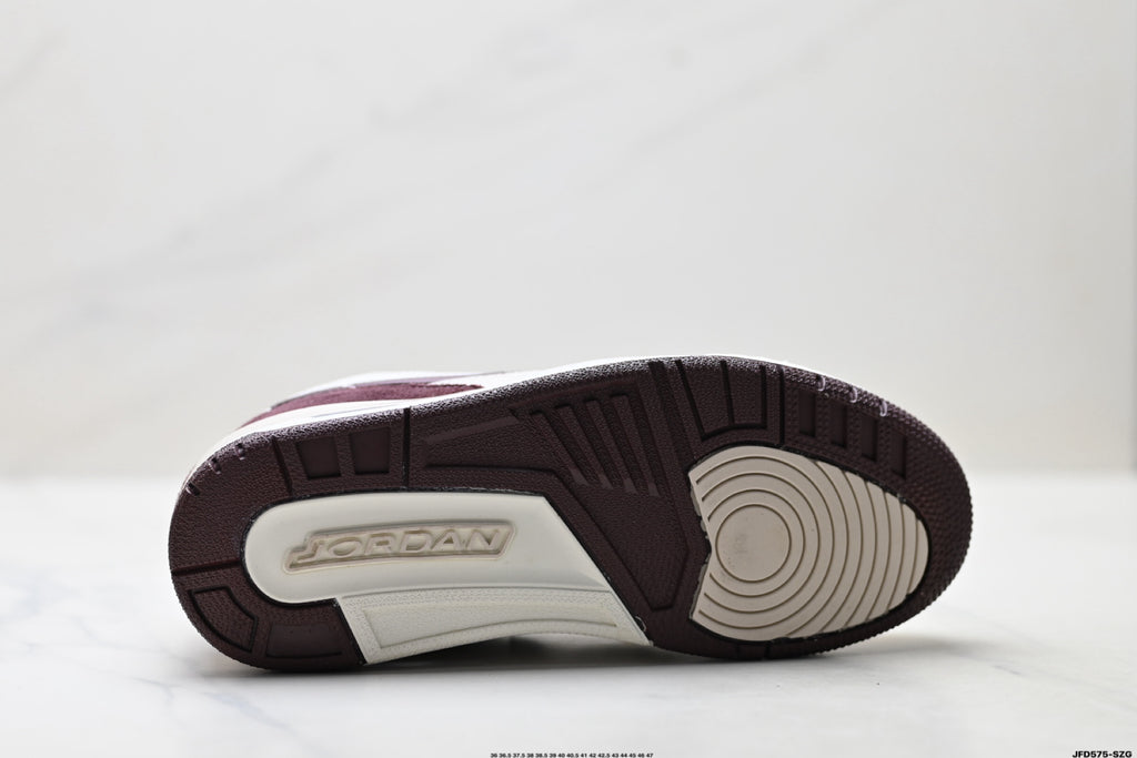 Jordan Legacy 312 Low White Burgundy Red sneakers detail view 8