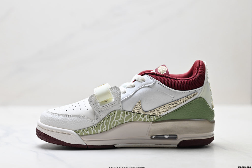 Jordan Legacy 312 Low White Olive Green sneakers detail view 3