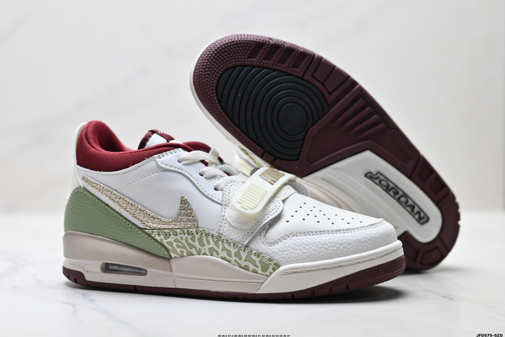 Jordan Legacy 312 Low White Olive Green sneakers detail view 5