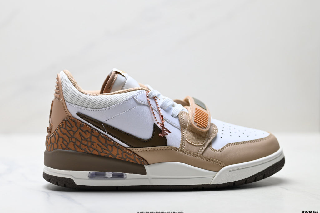 Jordan Legacy 312 Low White Tan Brown sneakers detail view 1