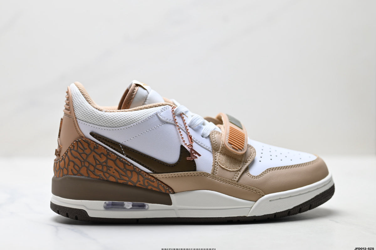 Jordan Legacy 312 Low White Tan Brown sneakers detail view 1