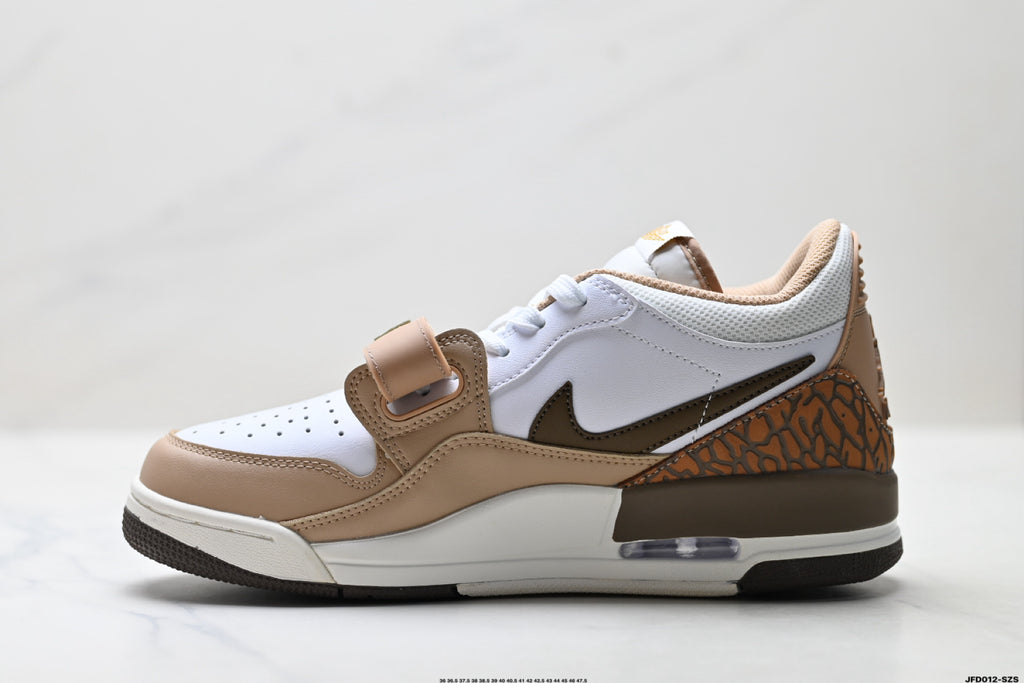 Jordan Legacy 312 Low White Tan Brown sneakers detail view 3