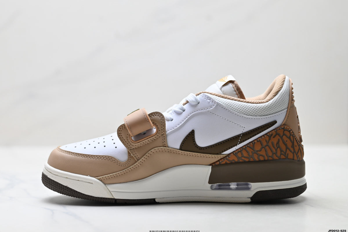 Jordan Legacy 312 Low White Tan Brown sneakers detail view 3