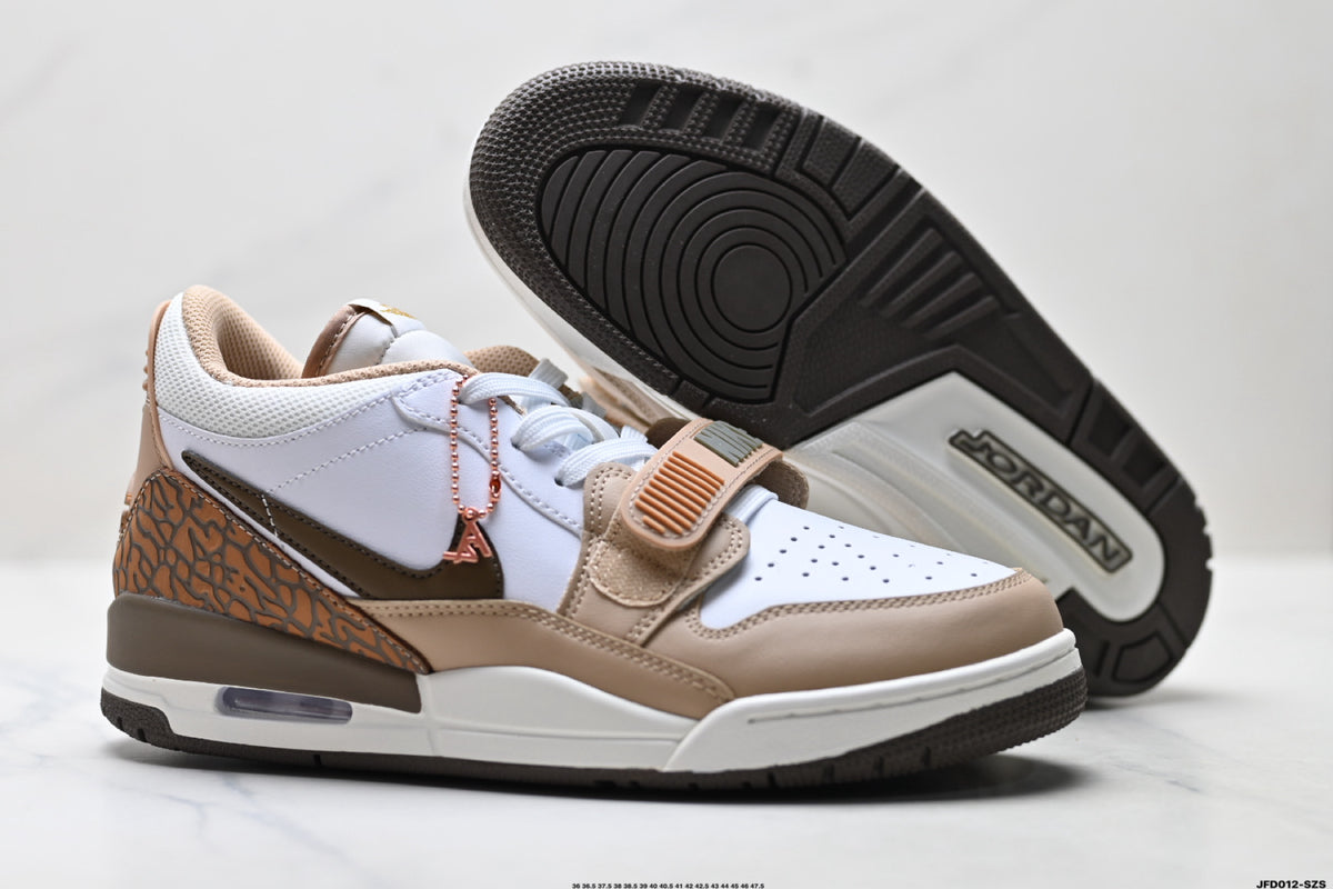 Jordan Legacy 312 Low White Tan Brown sneakers detail view 5