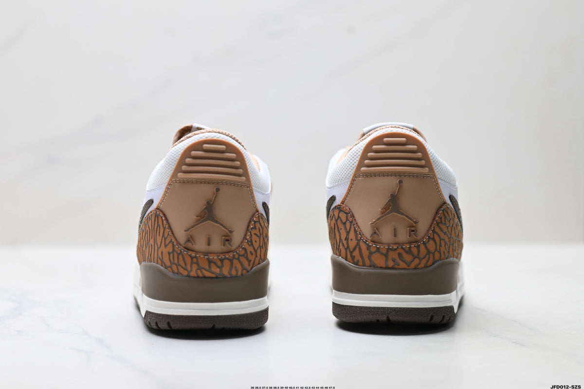 Jordan Legacy 312 Low White Tan Brown sneakers detail view 6