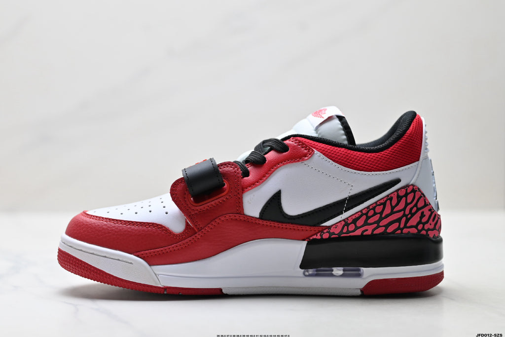 Jordan Legacy 312 Low White University Red Black sneakers detail view 3