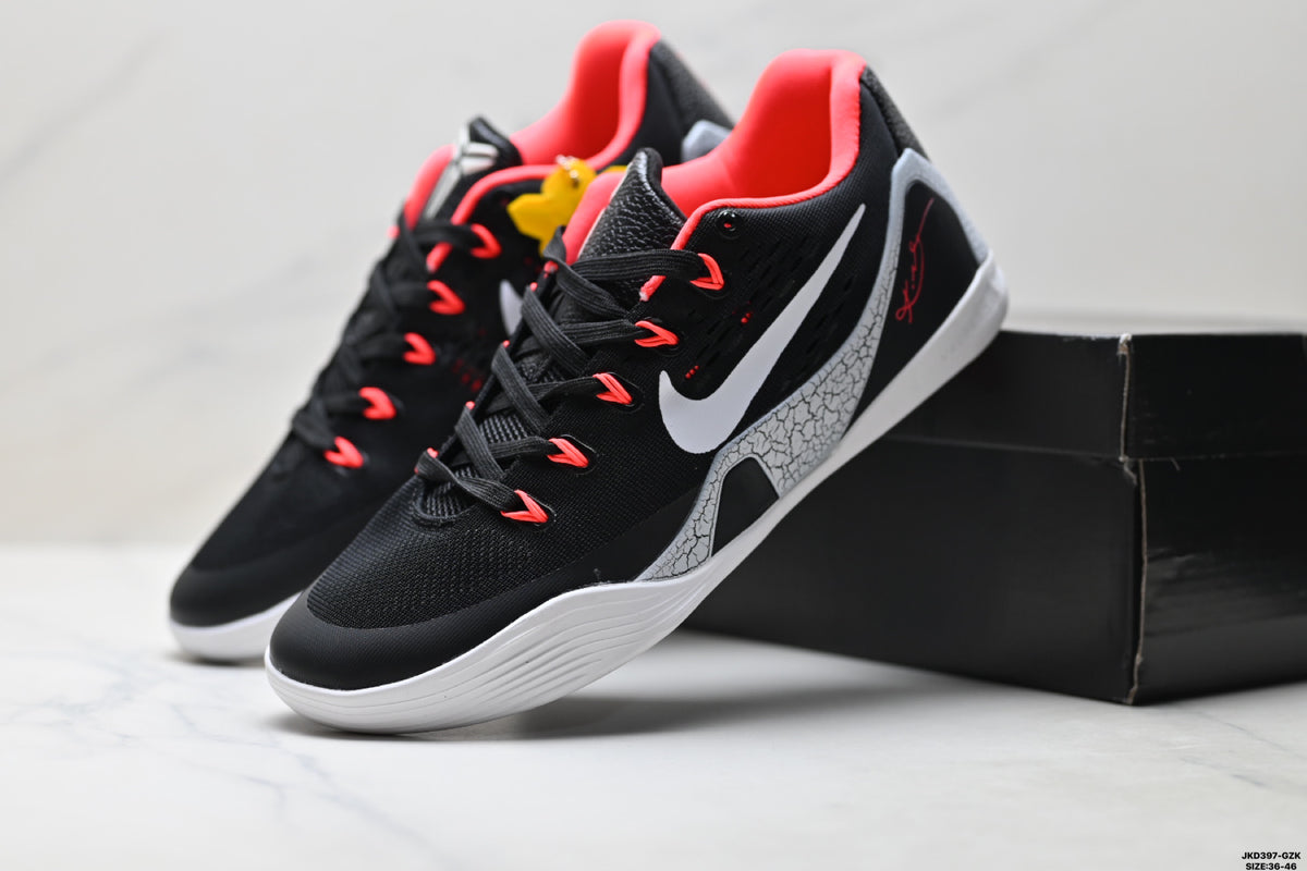 Nike Kobe Black White Coral basketball shoes, product detail photo 7